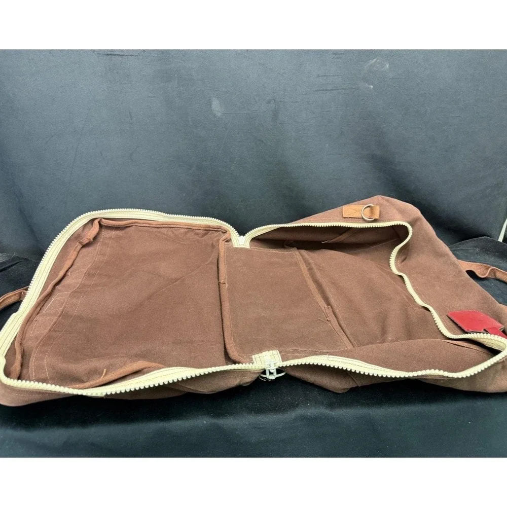 Vtg Lands End Square Rigger Crossbody Weekender Carry On Messenger Canvas Bag
